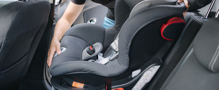 Installation of car seat into car